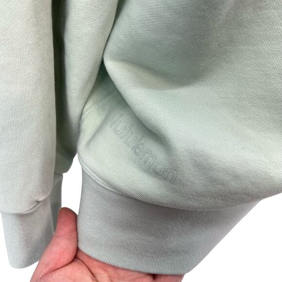 Lululemon‎ Perfectly Oversized Crew Sweatshirt Delicate Mint Green Size 8 - Picture 11 of 11